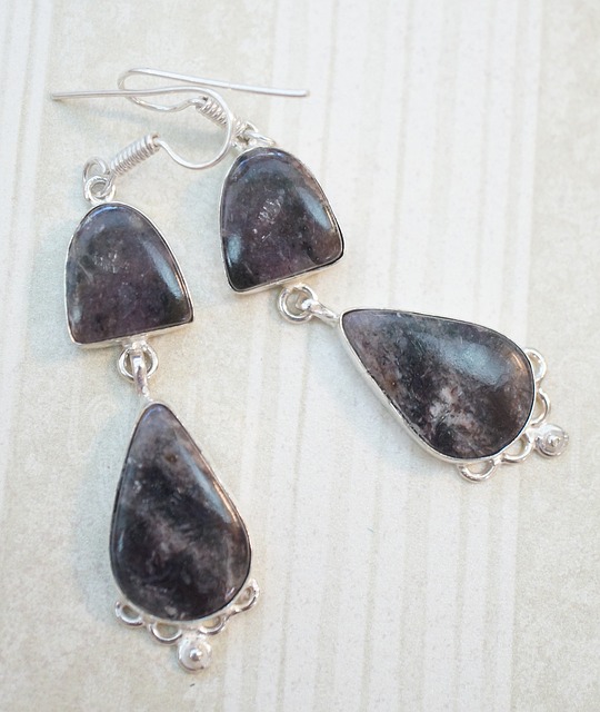 charoite boucles d'oreilles